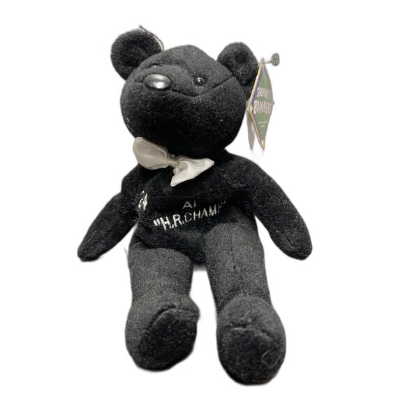 Vintage Dec 1998 Ken Griffey Jr AL H.R. Champ Black Beanie Bear Salvinos Bammers - Picture 1 of 2